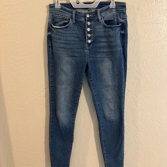 Judy Blue High Rise Button Fly Skinny Fit Cotton Casual Comfortable Jeans - Picture 2 of 11